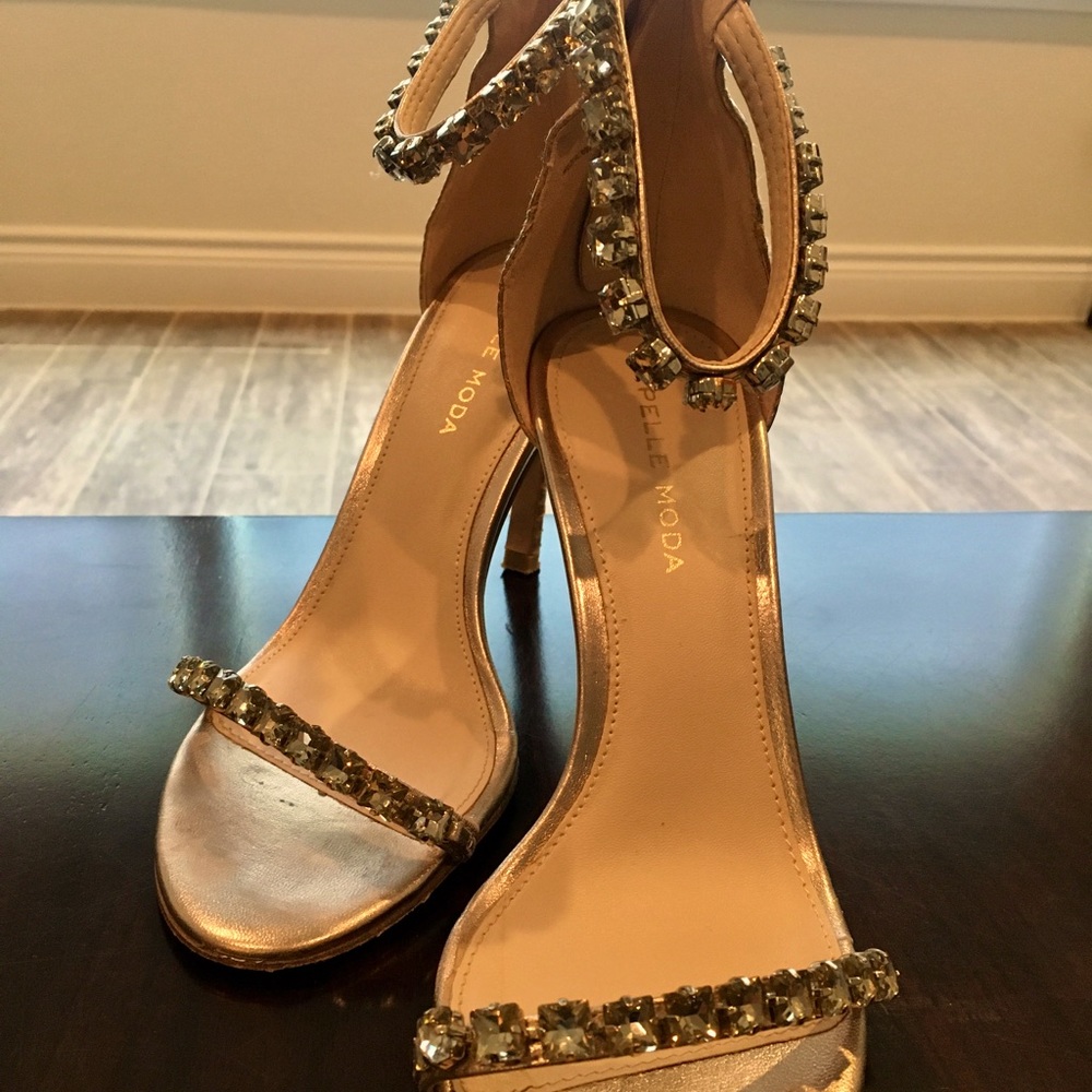 PELLE MODA Crystal Embellished Heels